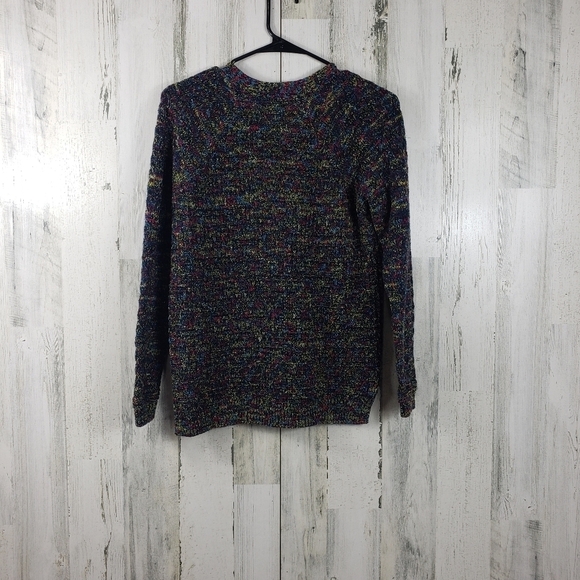 Time and tru colorful knit v-neck sweater women's size small 4-6 - Picture 4 of 9